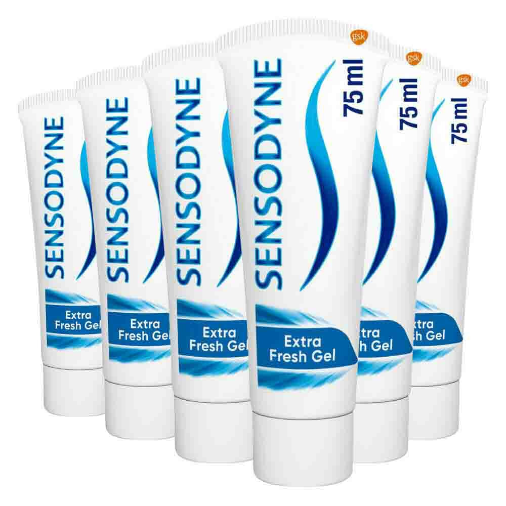 6x Sensodyne Tandpasta Extra Fresh Gel75 ml