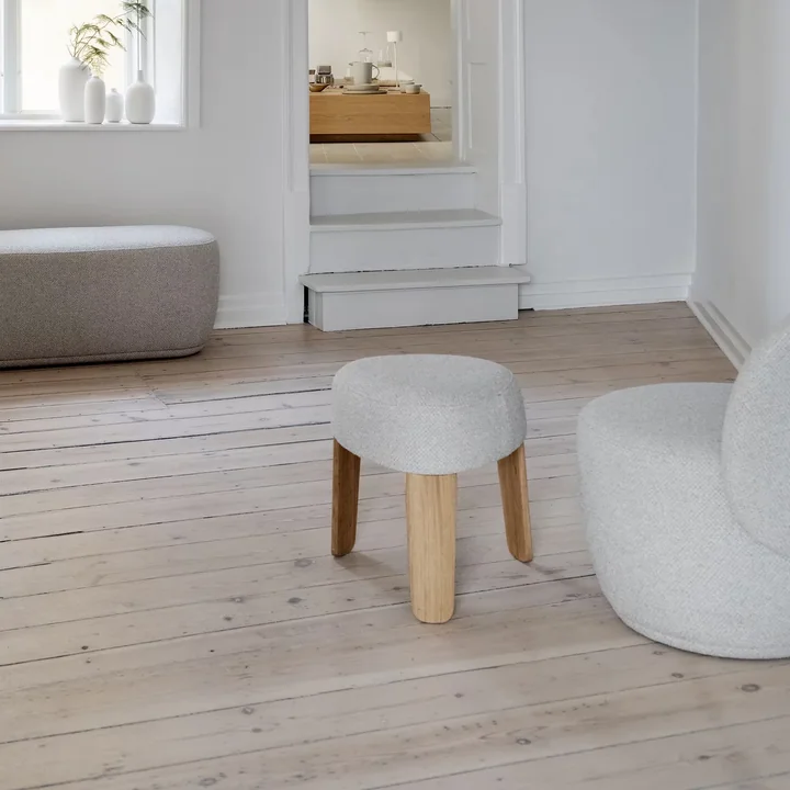 Blomus - Kuon Hocker, H 45 cm, Ø 47 cm, shitake