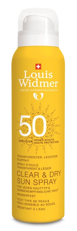 Louis Widmer Clear Dry Sun Spray 50 met parfum 200 ML