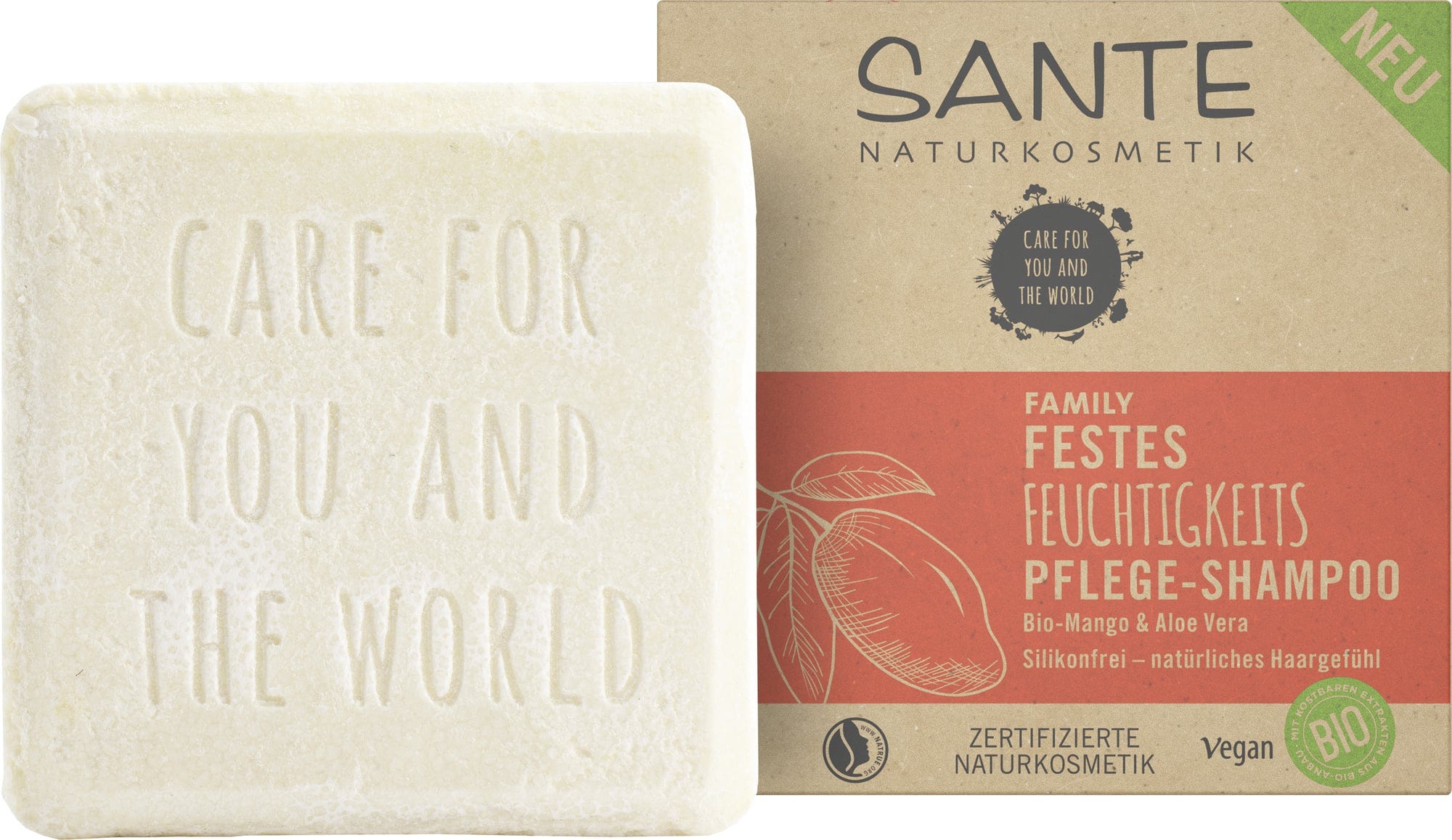 Santé naturally.  Festes Feuchtigkeits Pflege-Shampoo, 60 g