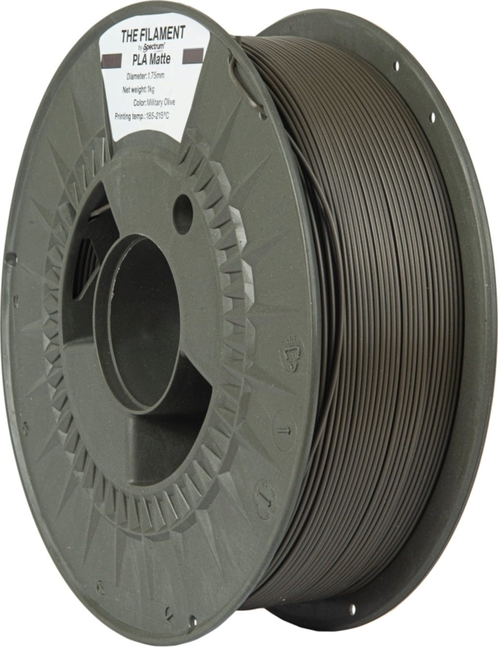 The Filament  PLA Matte Military Olive, 1,75 mm / 1000 g    Mattes PLA für funktionale & dekorative Anwendungen in Military Olive