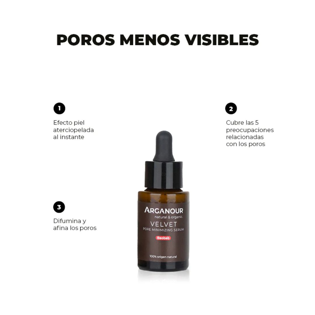 Arganour - Sérum Facial Minimizador de Poros Velvet