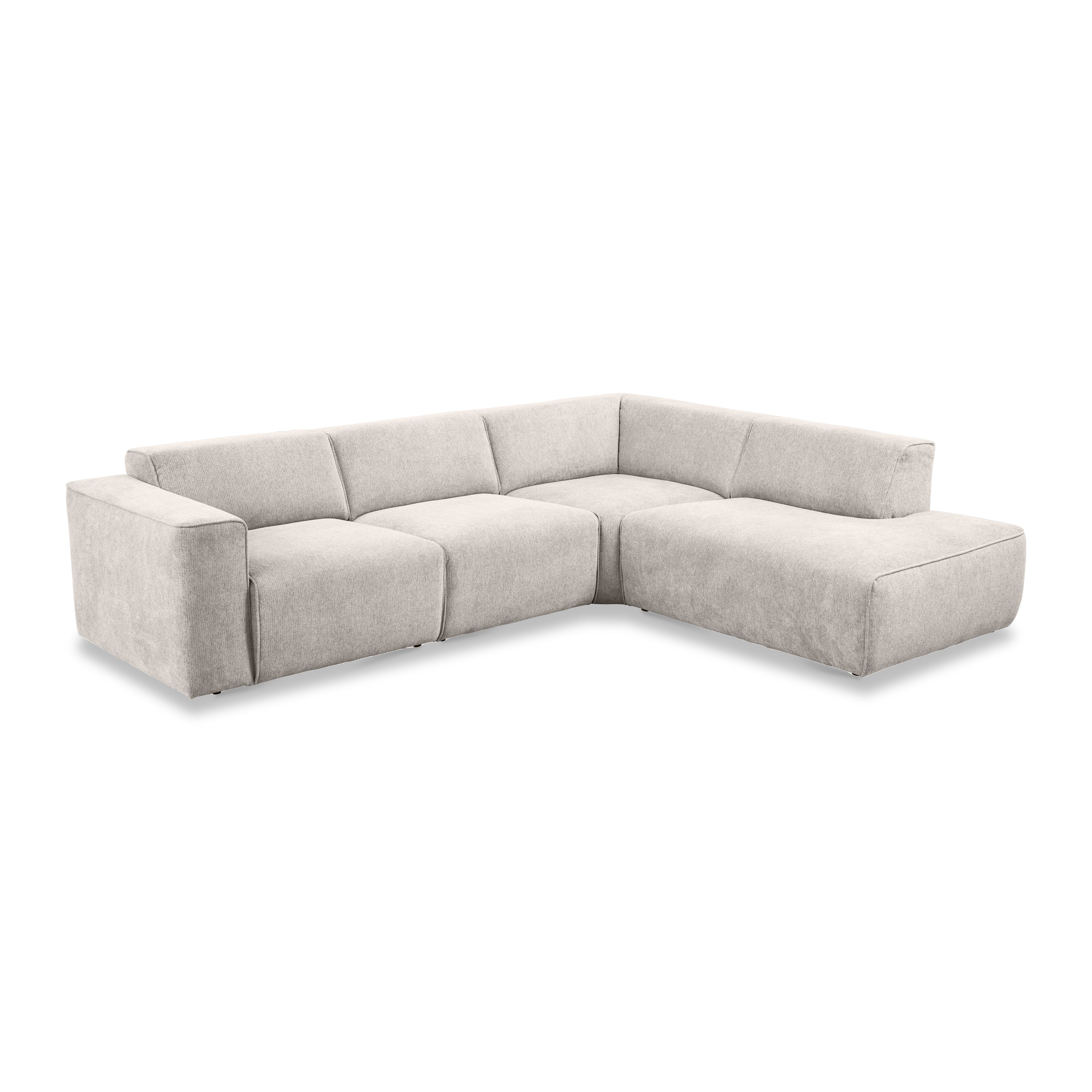 by fonQ Stretch Hoekbank Rechts - Naturel