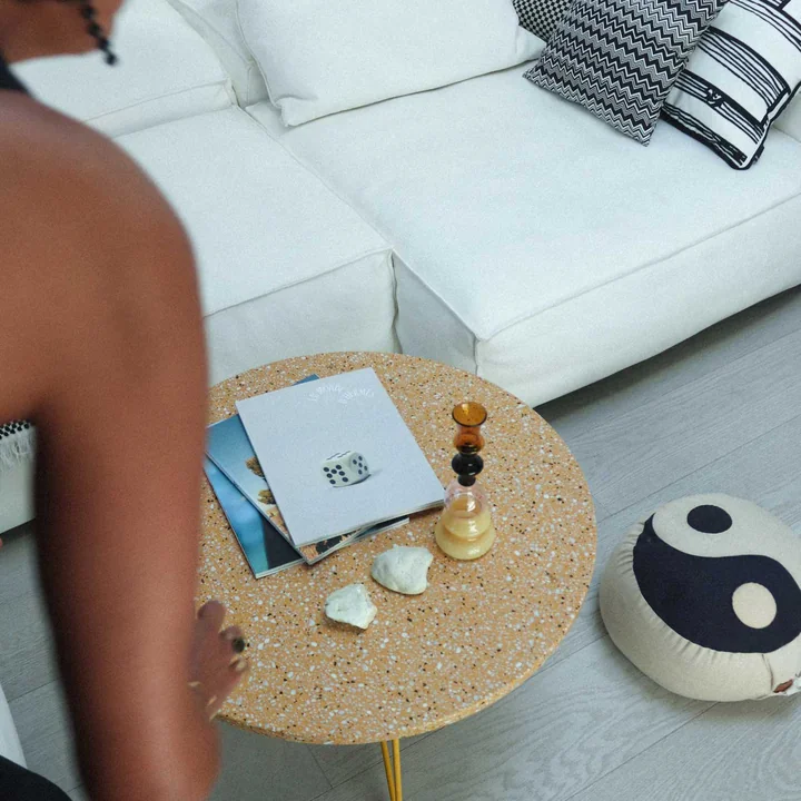 Acapulco Design - The Low Table, H 36 x Ø 65 cm, Terrazzo / acapulco lilac