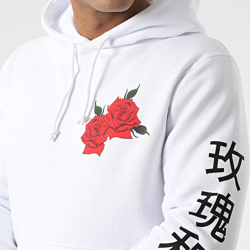 Sweat Capuche Orient Pocket Blanc