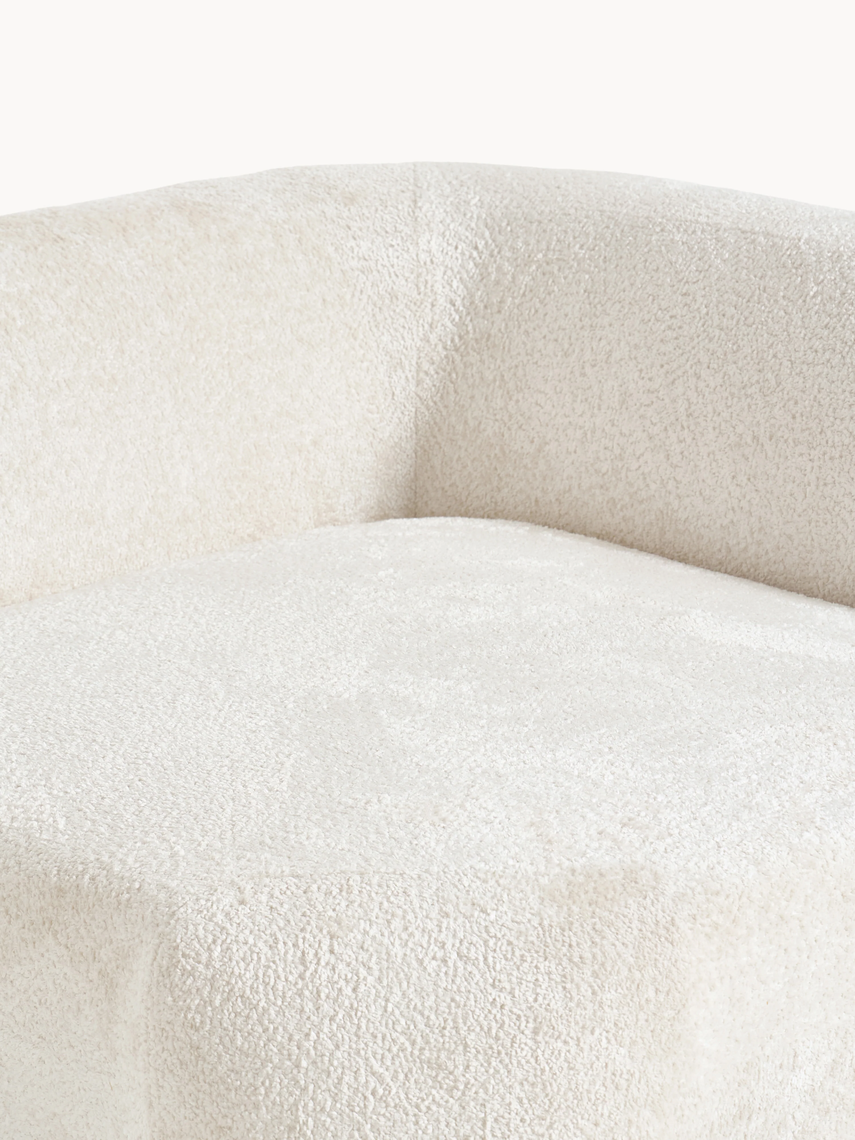 Modulaire teddy-bouclé hoekbank Wolke (4-zits) met chaise longue