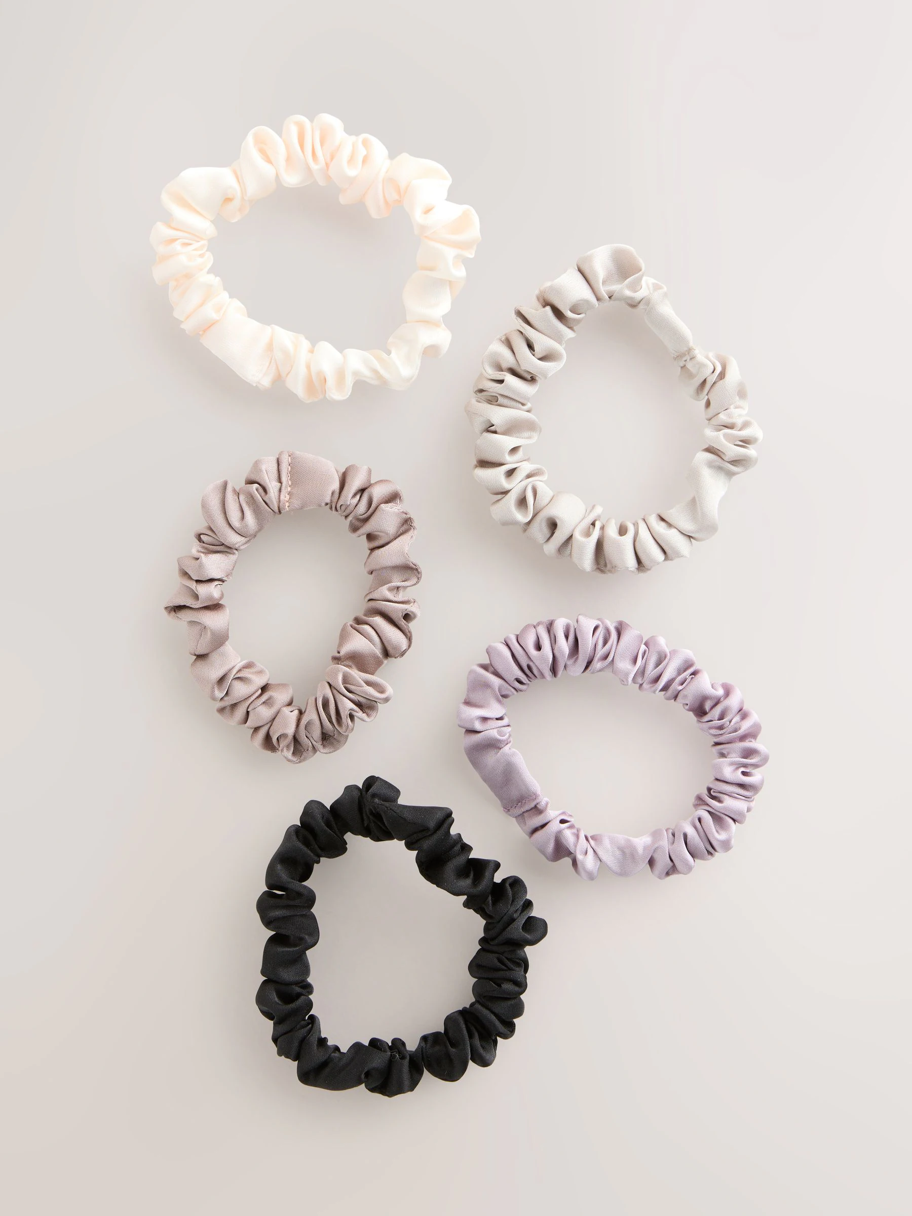 Pastel - Set van 5 scrunchies