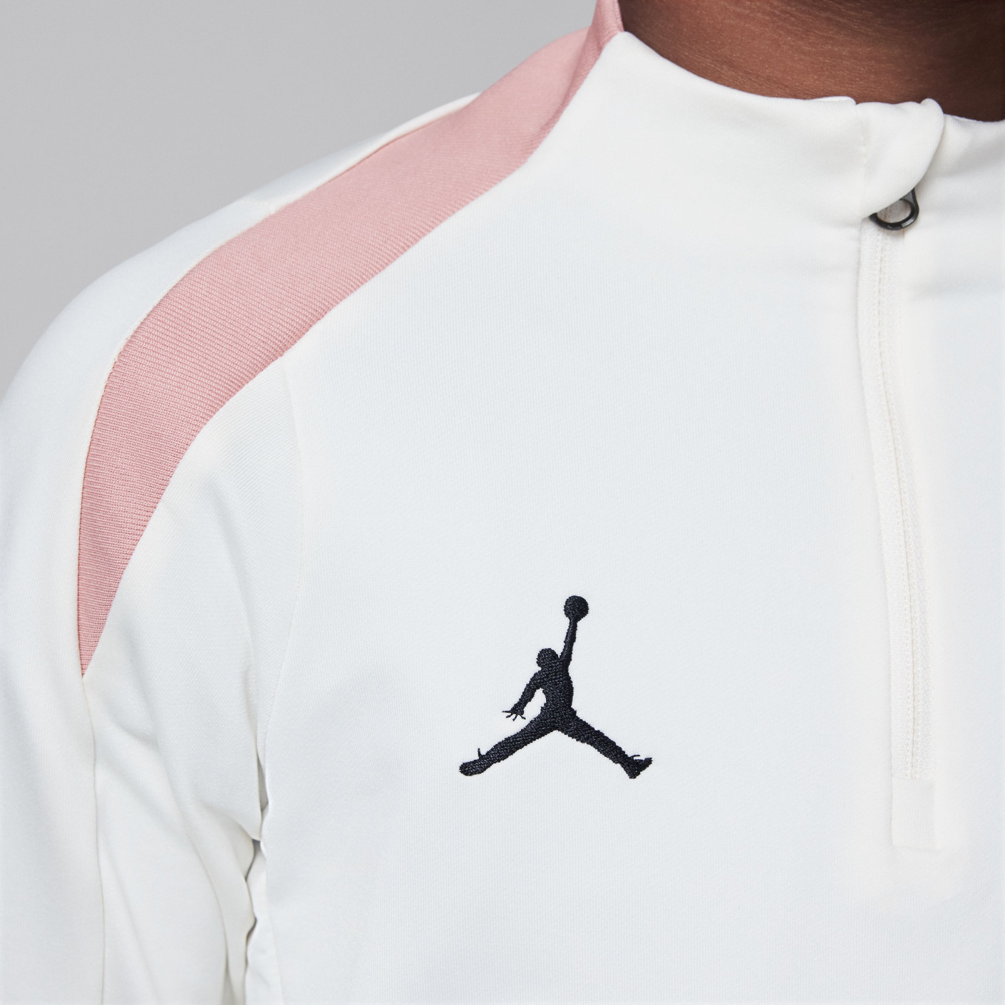 Nike Paris Saint-Germain x Jordan Strike Trainingspak 1/4-Zip 2024-2025 Kids Gebroken Wit Zwart Roze