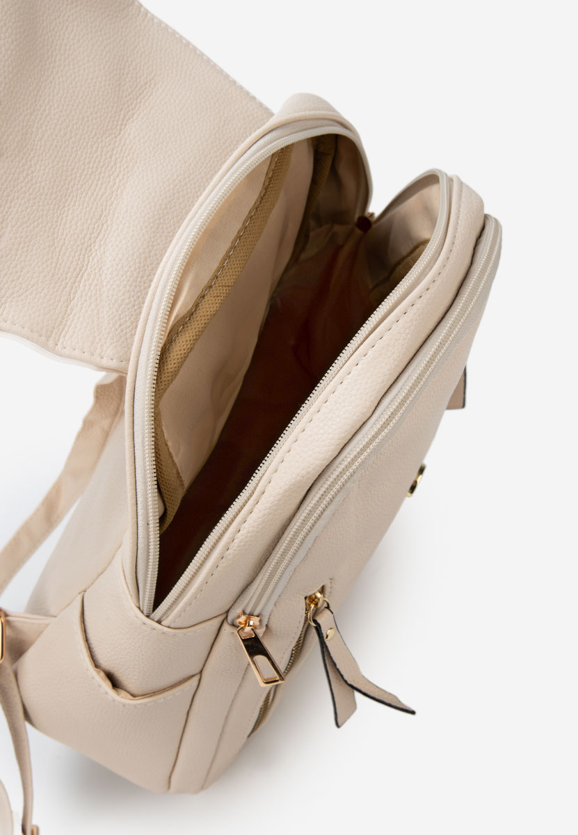 Sac à dos pour femme beige Vicenzia V2