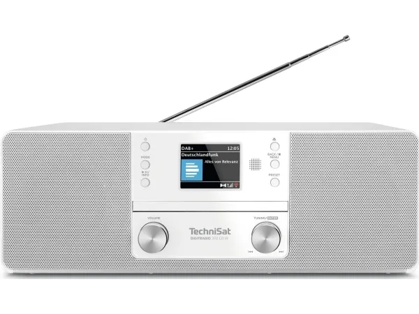 TechniSat DigitRadio 370 CD IR - Audiosystem - 2 x 5 Watt - hvid