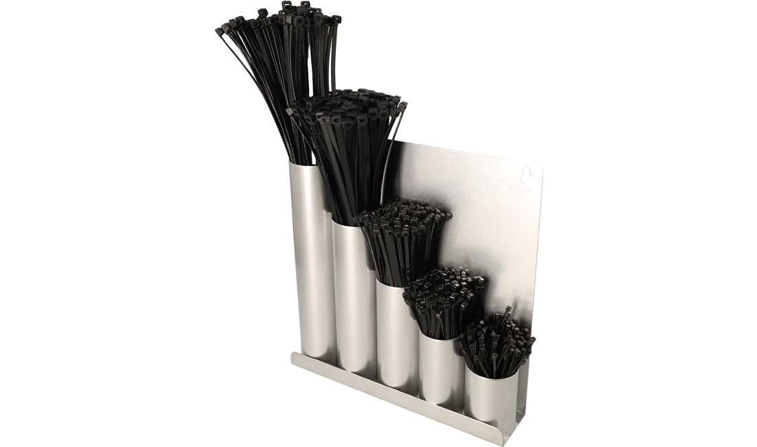 Kabelbindersortiment 500 stk m. holder