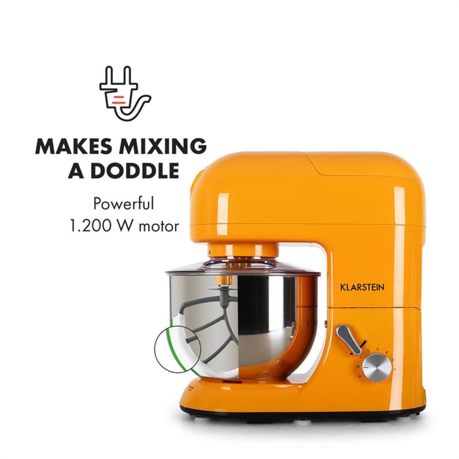Lucia Küchenmaschine 3-in-1 1800 W / 2,7 PS 5 Ltr Edelstahl BPA-frei Rot