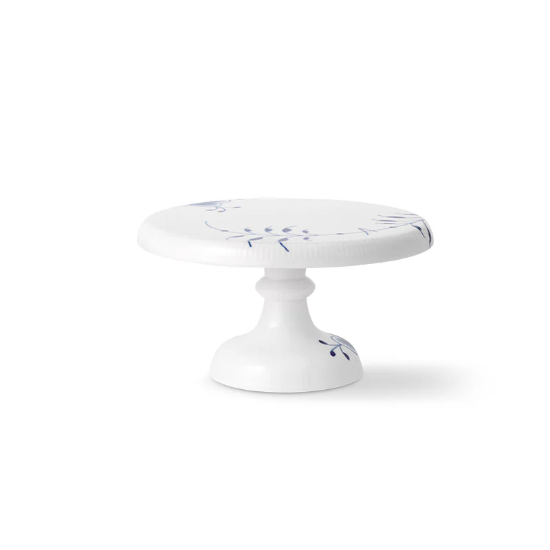 Royal Copenhagen  Blå Mega riflet fad på fod - 23 cm.