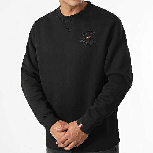 Sweat Crewneck Varsity Graphic 7550 Noir