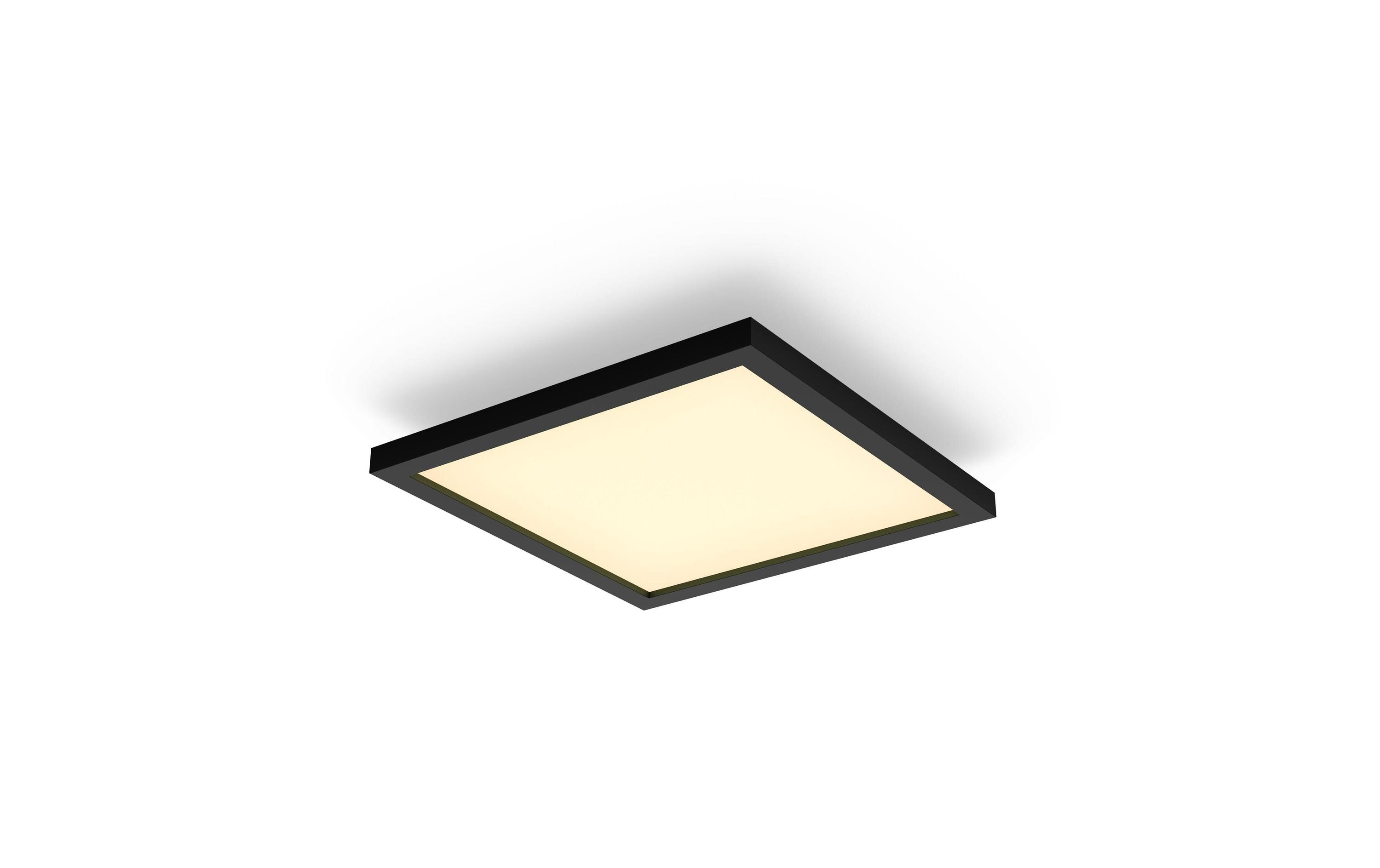 Panelleuchte White Ambiance Aurelle 30 x 30 cm Schwarz<br>Flaches Hue Panel
