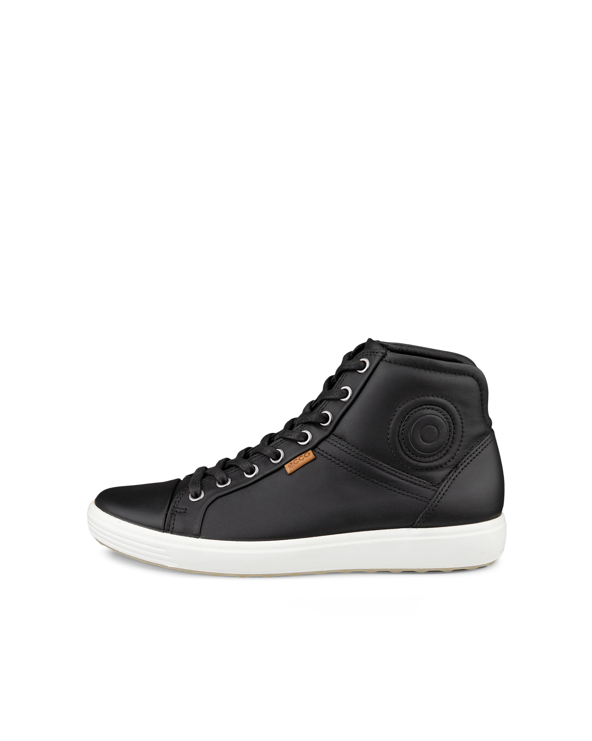 ECCO SOFT 7 W Damen High-Top Sneaker aus Leder Schwarz