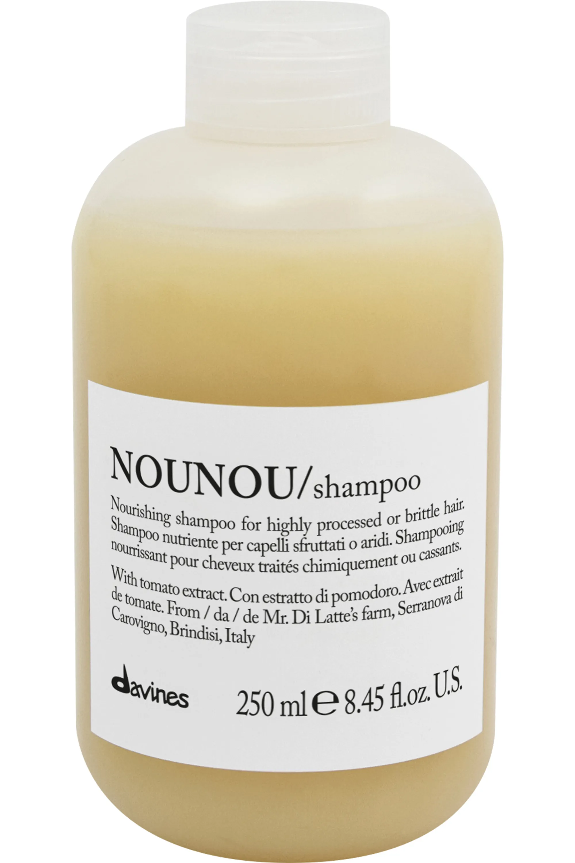Davines Shampooing nourrissant pour cheveux décolorés ou lissés Nounou-250 ml
