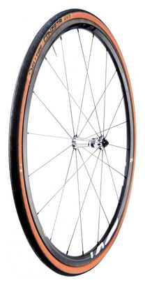 Pneu route 700x25 ts Deli conzeta anti crevaison 1.3mm noir/marron tan sa-249 (25-622)