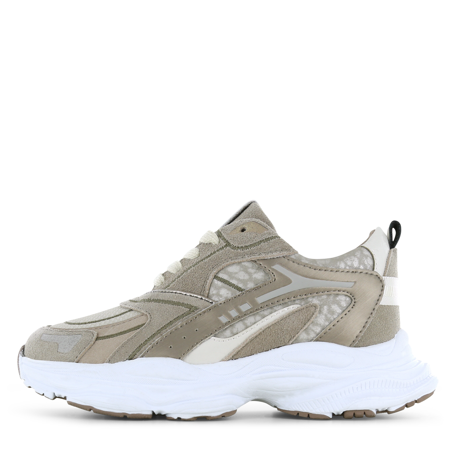 Shoesme taupe sneaker Microfiber leer, Suède | Sale