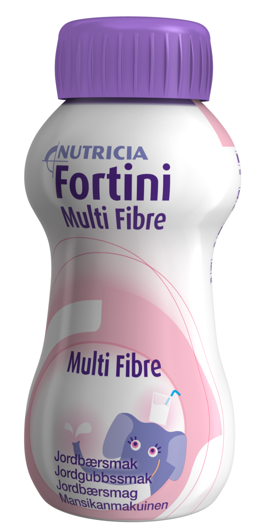 Fortini Multi Fibre jordbær 4X200 ml