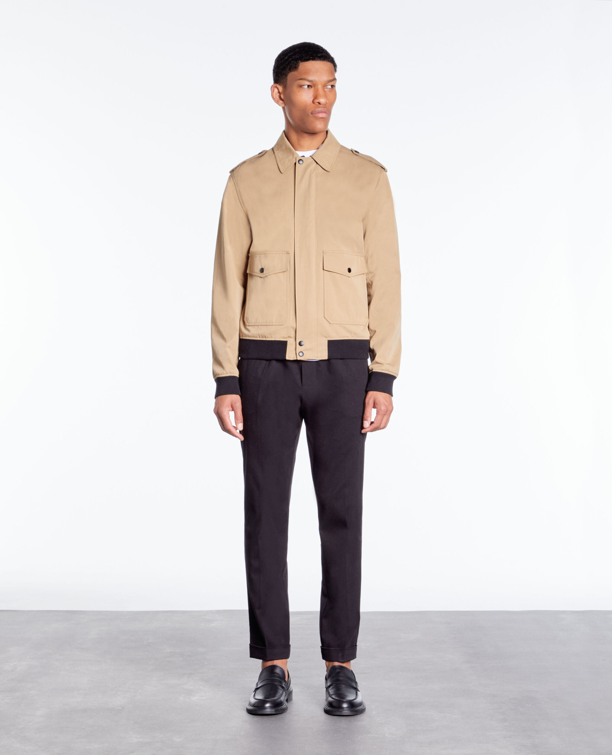 Blouson beige en coton