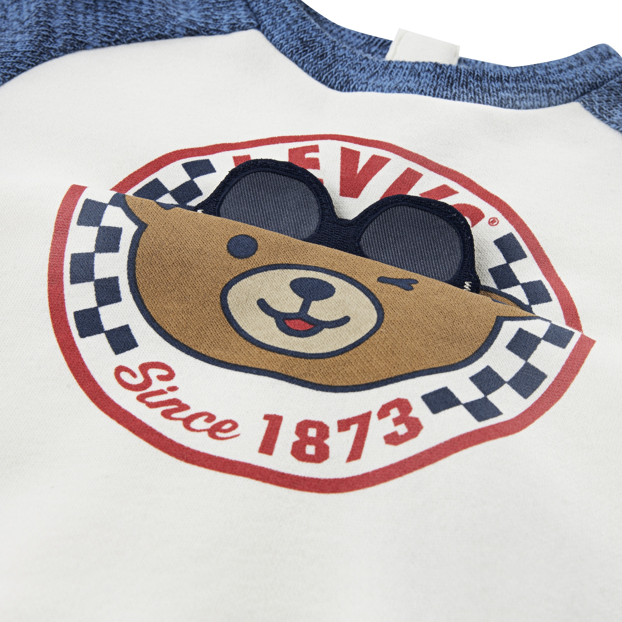 Levi's® Kids Langarmshirt & Hose »LVB SNIT MOTO CREW,DENIM«, 2 Stk. Raglanärmel sorgen für mehr Bewegungsfreiheit