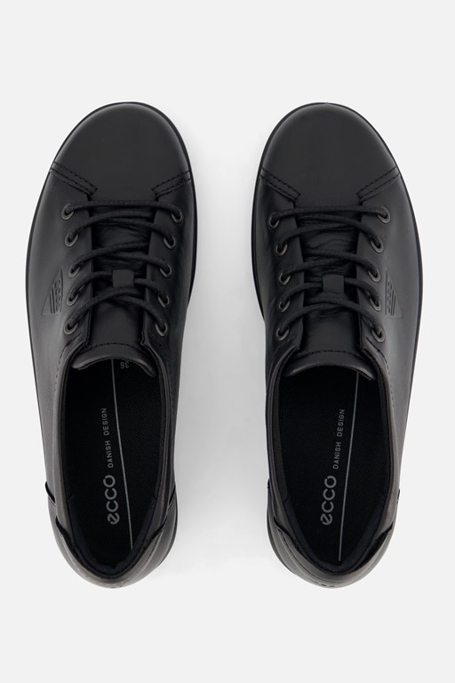 Ecco Soft 2.0 Sneakers zwart Leer
