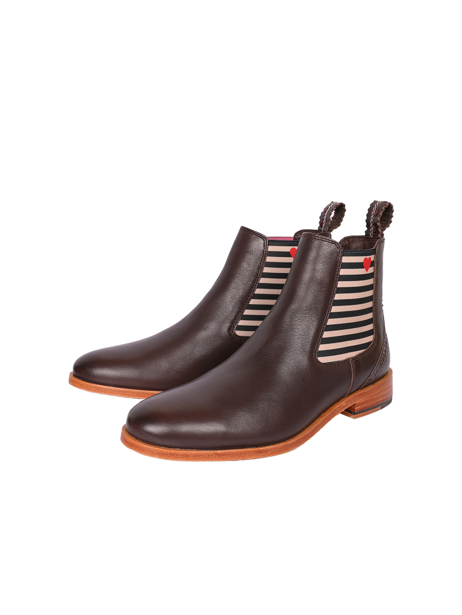 CHELSEA BOOT SUVI MIT STREIFEN UND HERZC