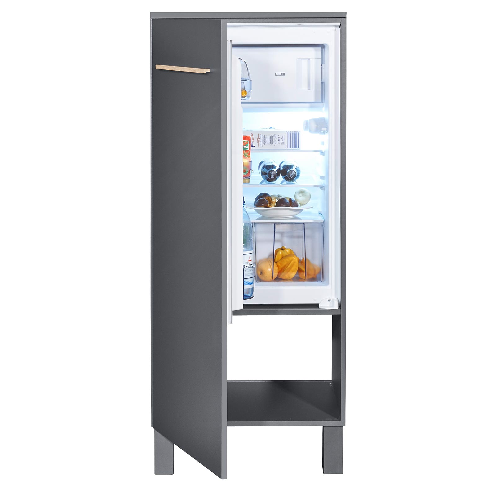 Kühlschrank-Umbau - anthrazit - Sonoma Eiche - 60 cm