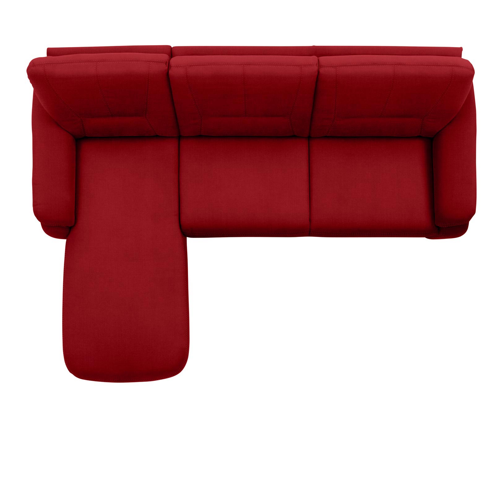 polsterpower Ecksofa - Miro bordeaux - Basismodell - Recamiere links