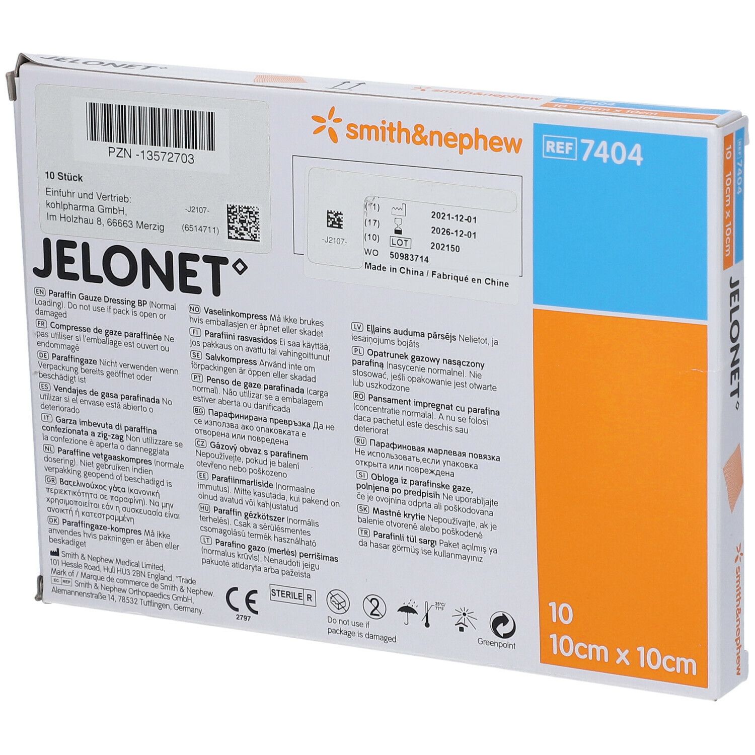 JELONET® Paraffingaze steril 10x10cm