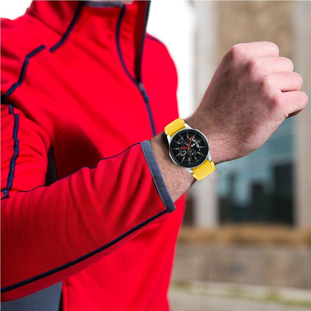 Samsung Galaxy Watch 3 (45mm) Ersatz Sport Silikon Armband Grip (Gelenkumfang: 180-230mm) - Gelb
