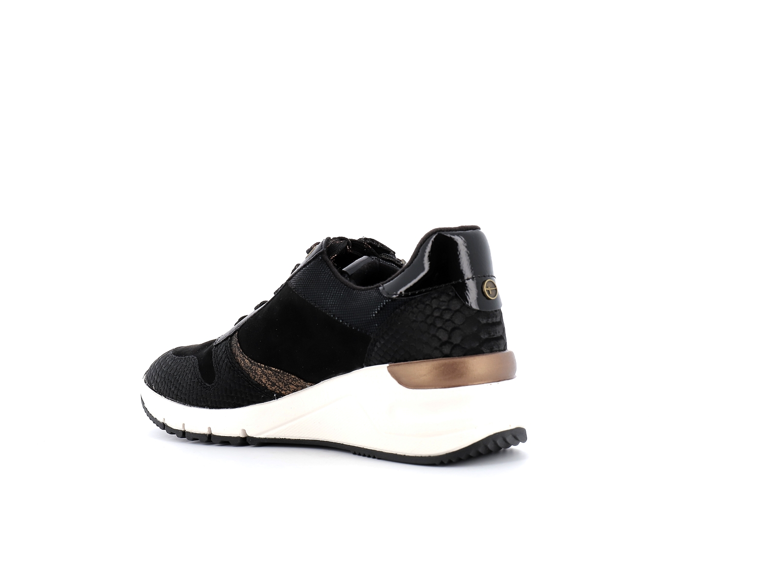 Tamaris-23702 Matières combinées Noir Bronze