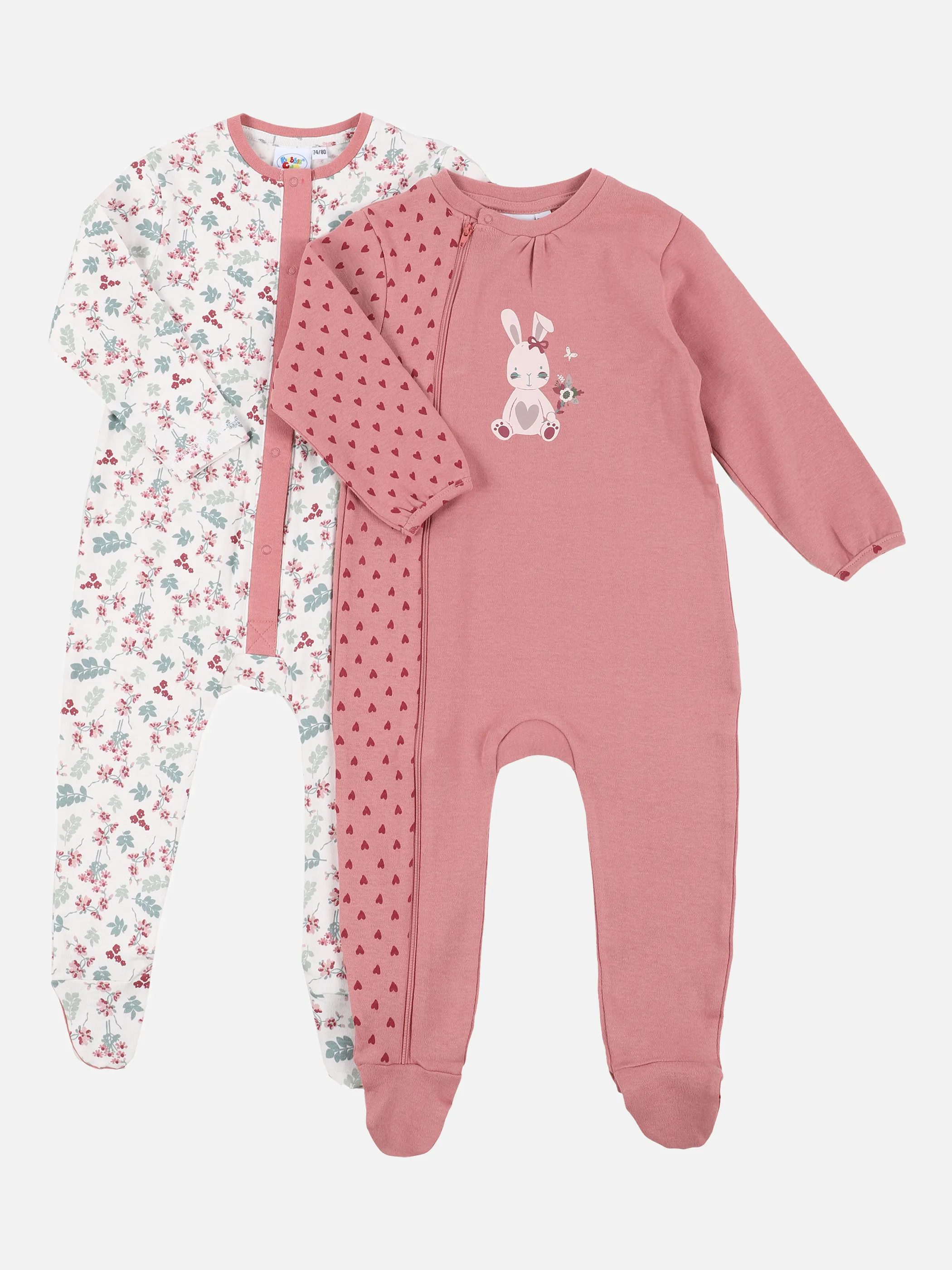 Baby Pyjama 2er Set mit Fuß