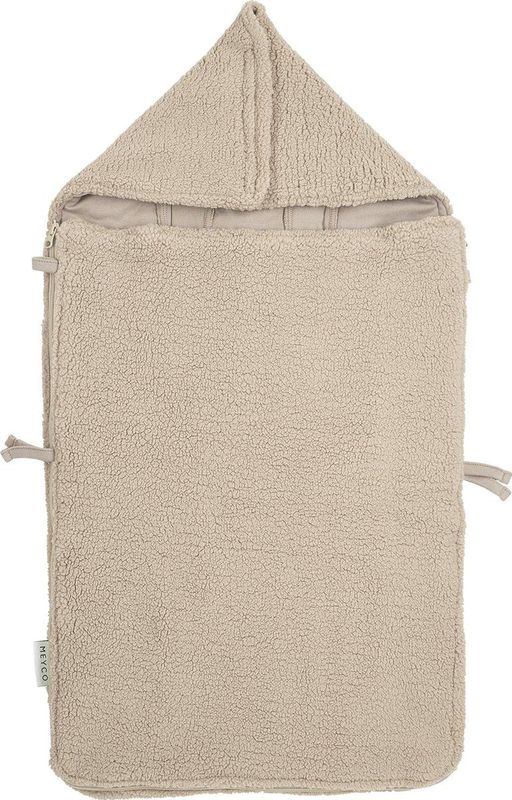 Meyco - Baby Teddy Voetenzak - Sand - Zachte Teddy Stof