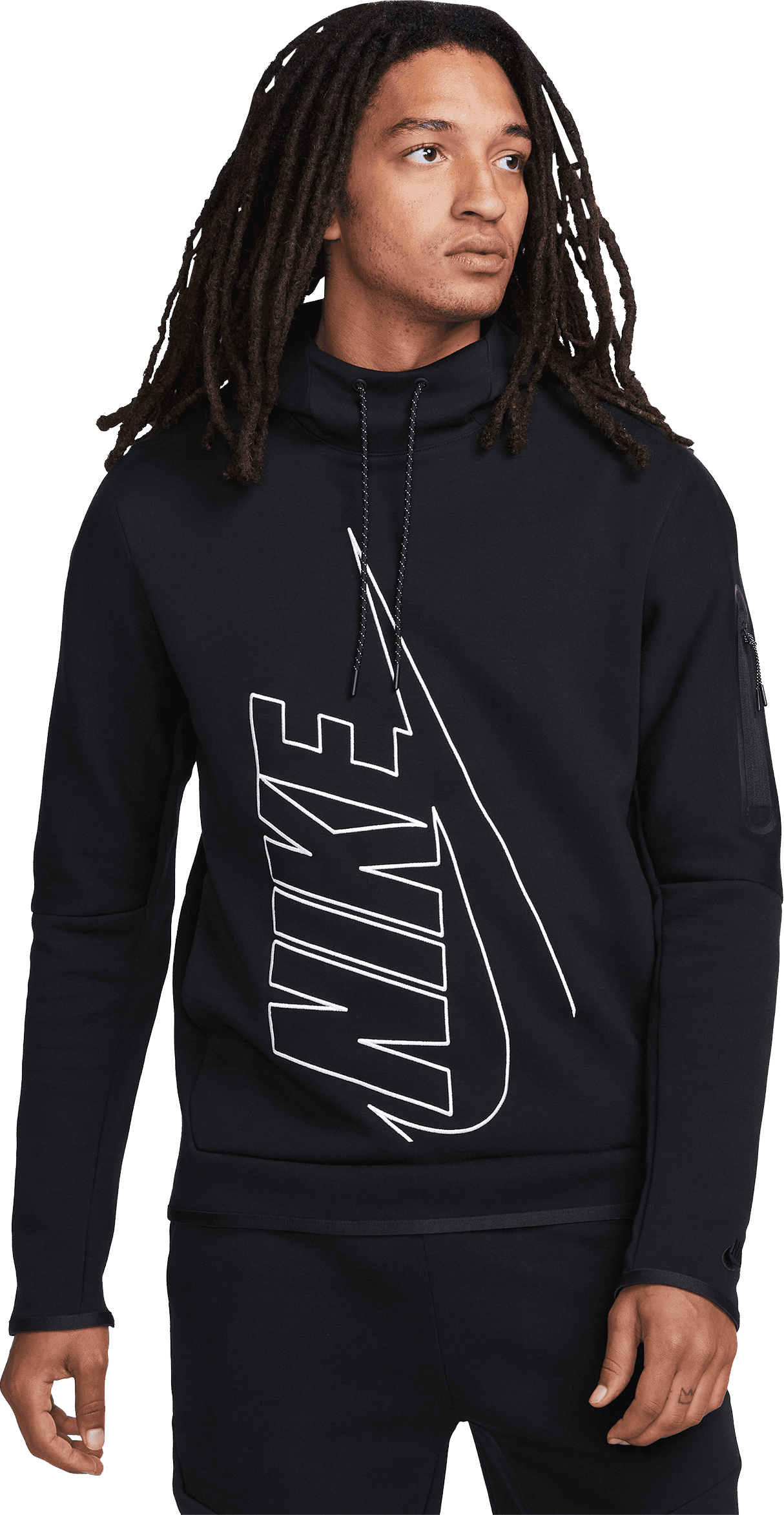 Nike Tech Fleece Graphic Hoody Schwarz F010