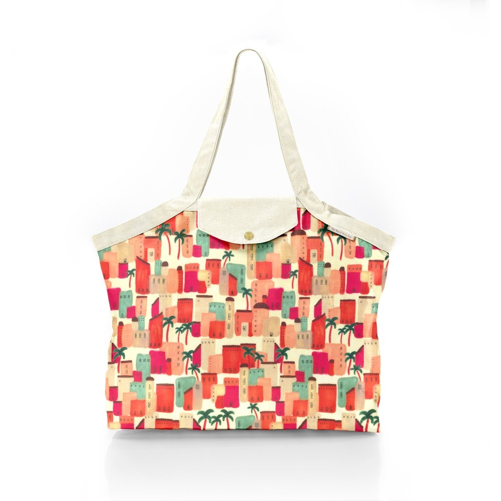 Sac Cabas Taille Moyenne Plissé Médina