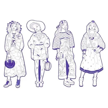 Djeco Ausmalbilder: Demoiselles Zaho