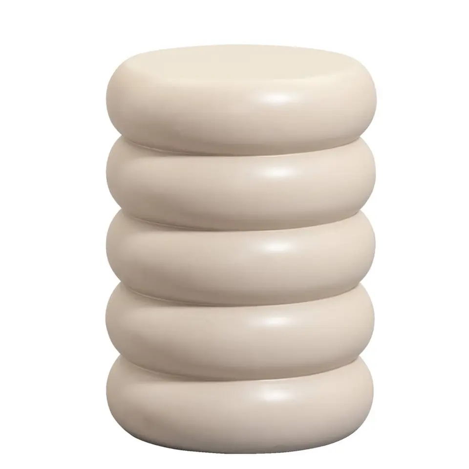 Bijzettafel Barbella - beige - 45xØ33 cm