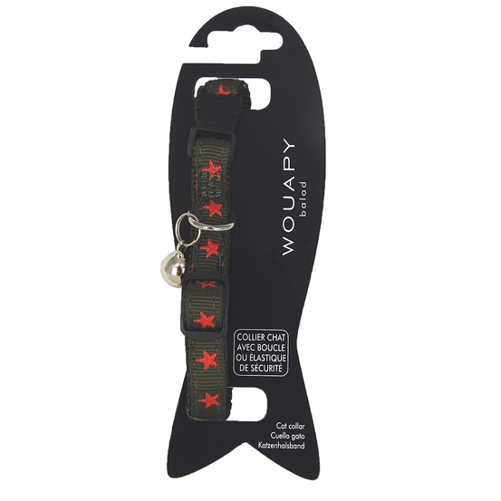 Collier star kaki pour chat