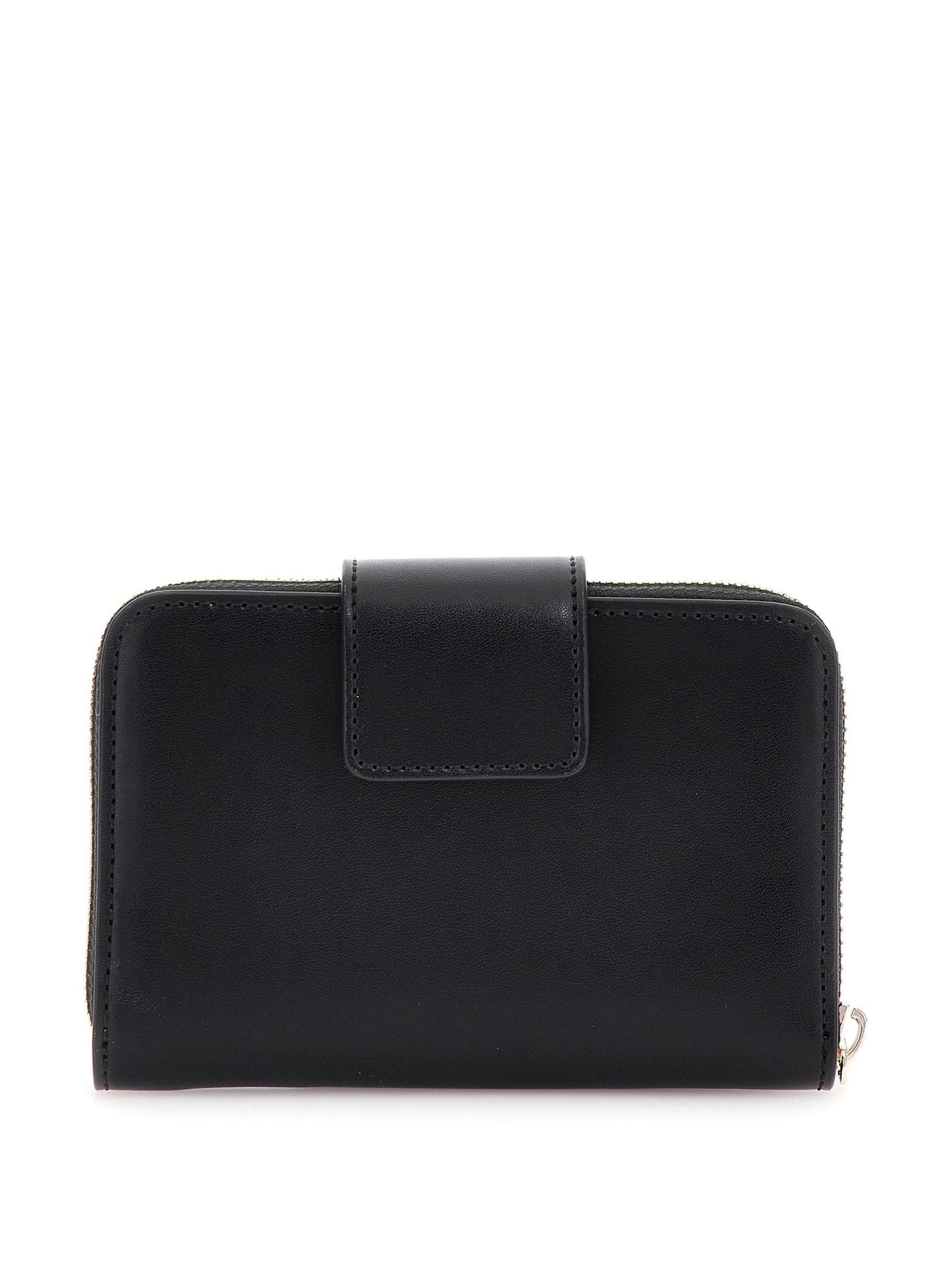 Guess Jane Zip Around Black Purse