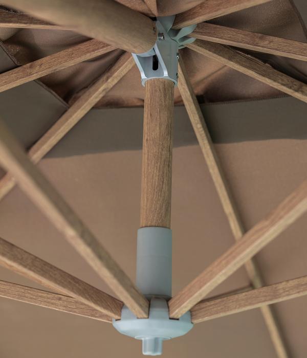 Dehner Ampelschirm Zypern, Holzoptik,