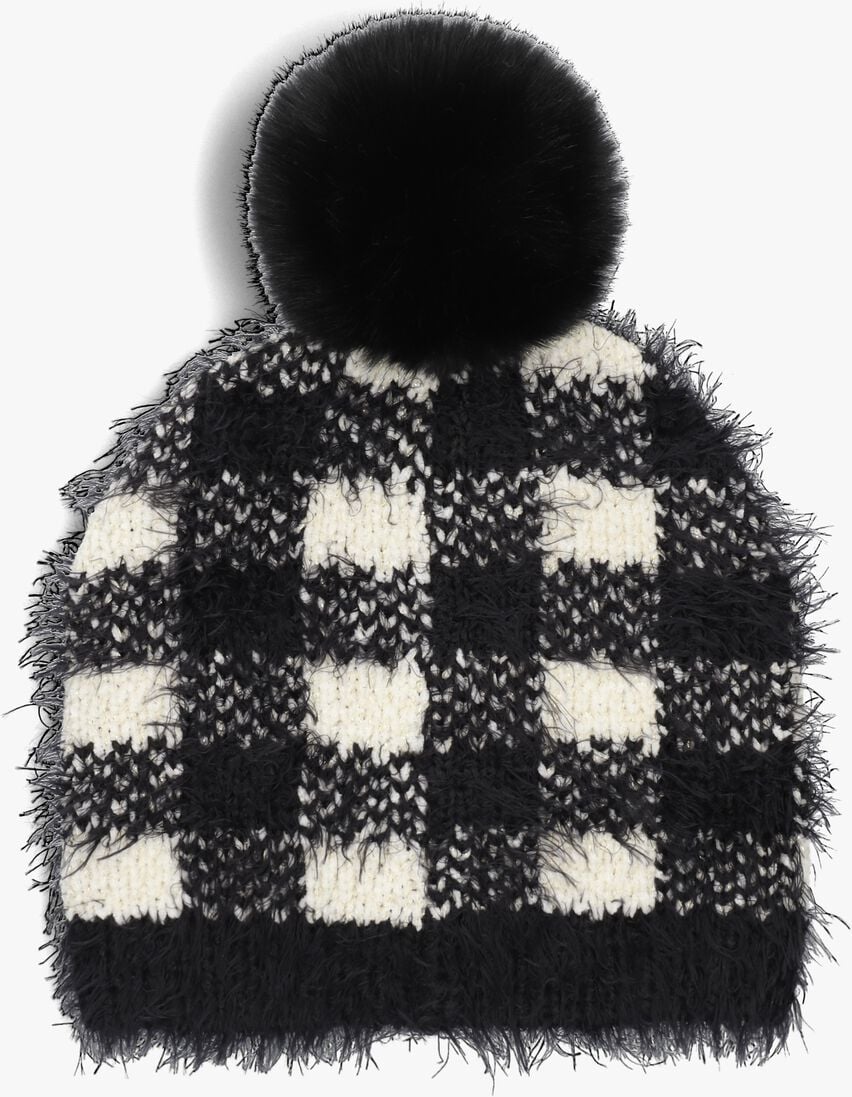 LIU JO zwarte liu jo muts check hat