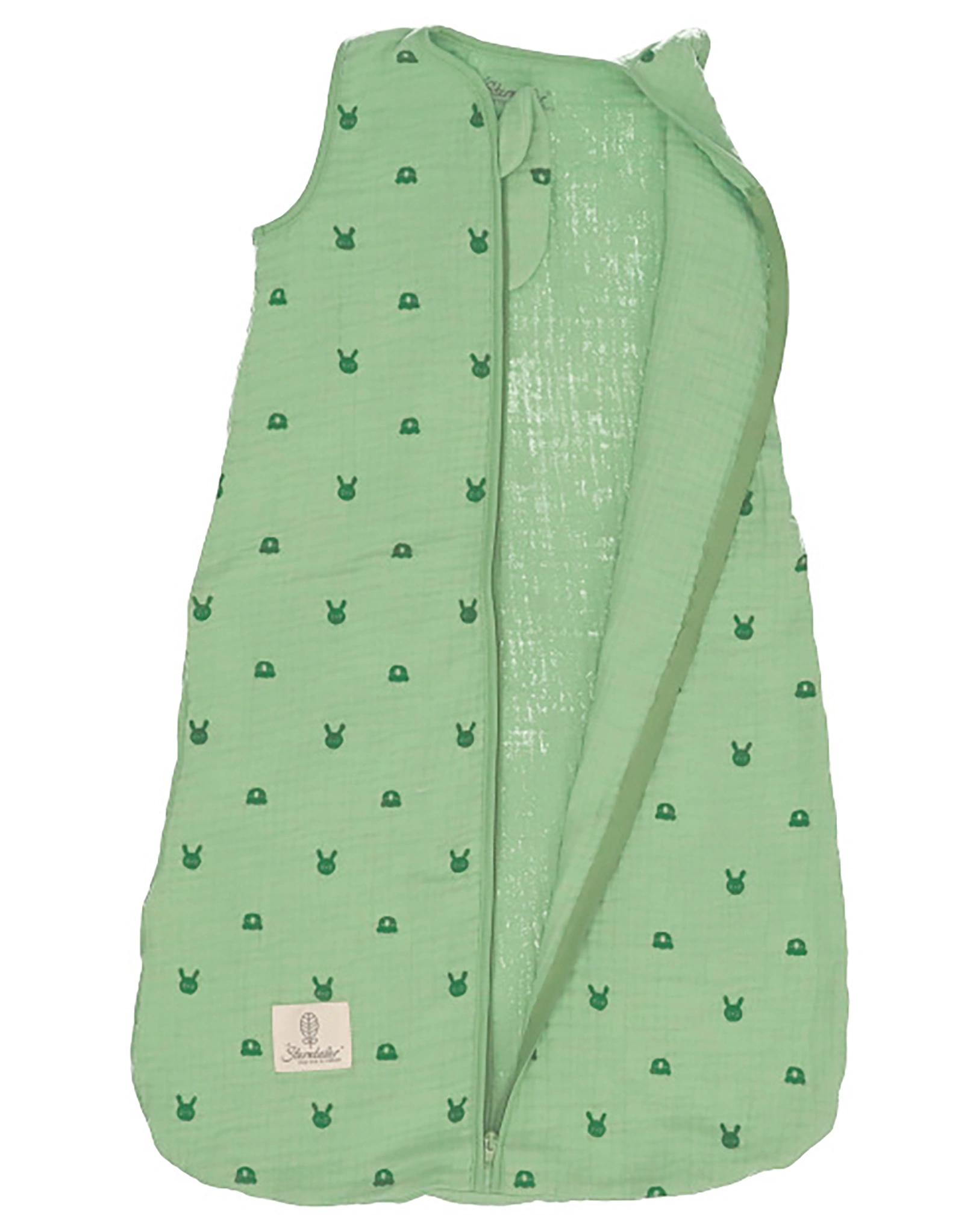 Musselin-Schlafsack KINNI & KALLA (70cm) in grün