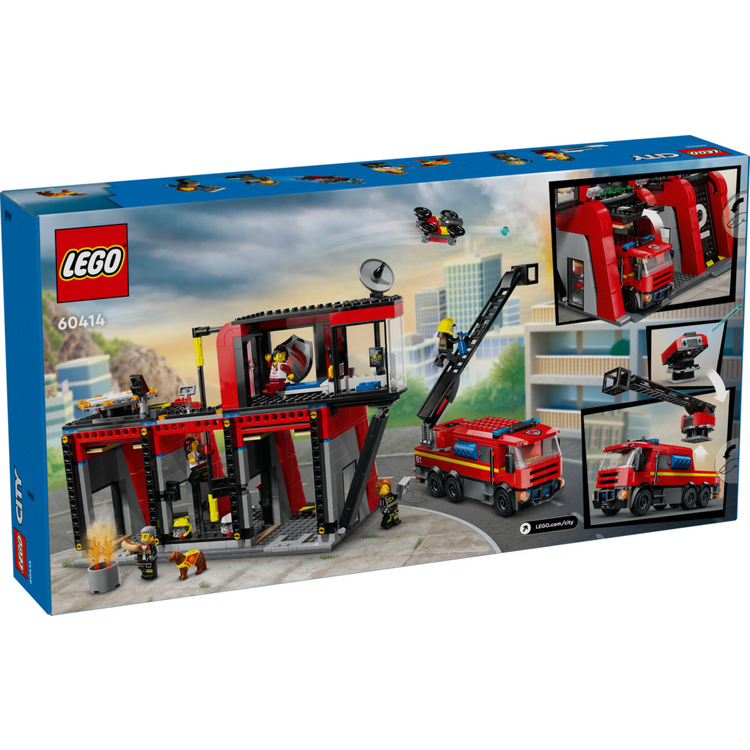 LEGO® City 60414 Feuerwehrstation mit Drehleiterfahrzeug