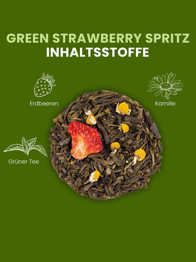 Grüner Tee Erdbeere, 3er-Set