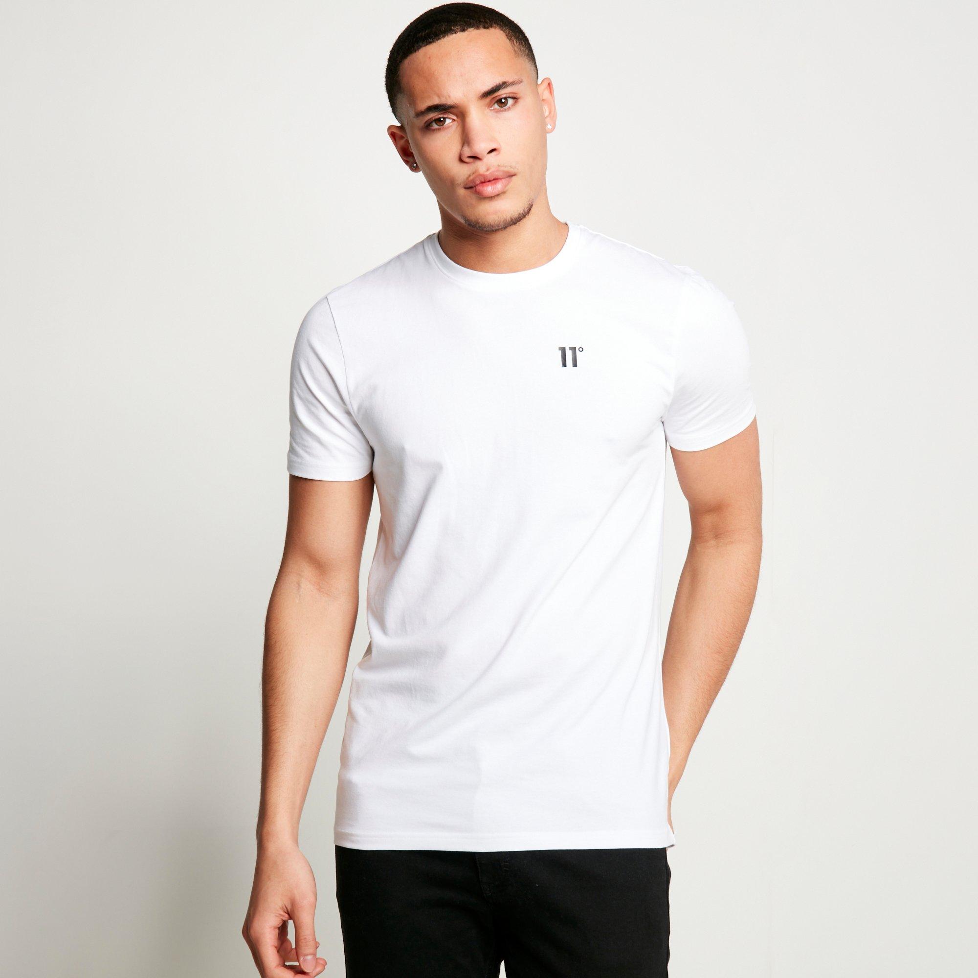 11 Degrees 11D 3 Pack Essential Muscle Fit Short Sleeve T Shirts