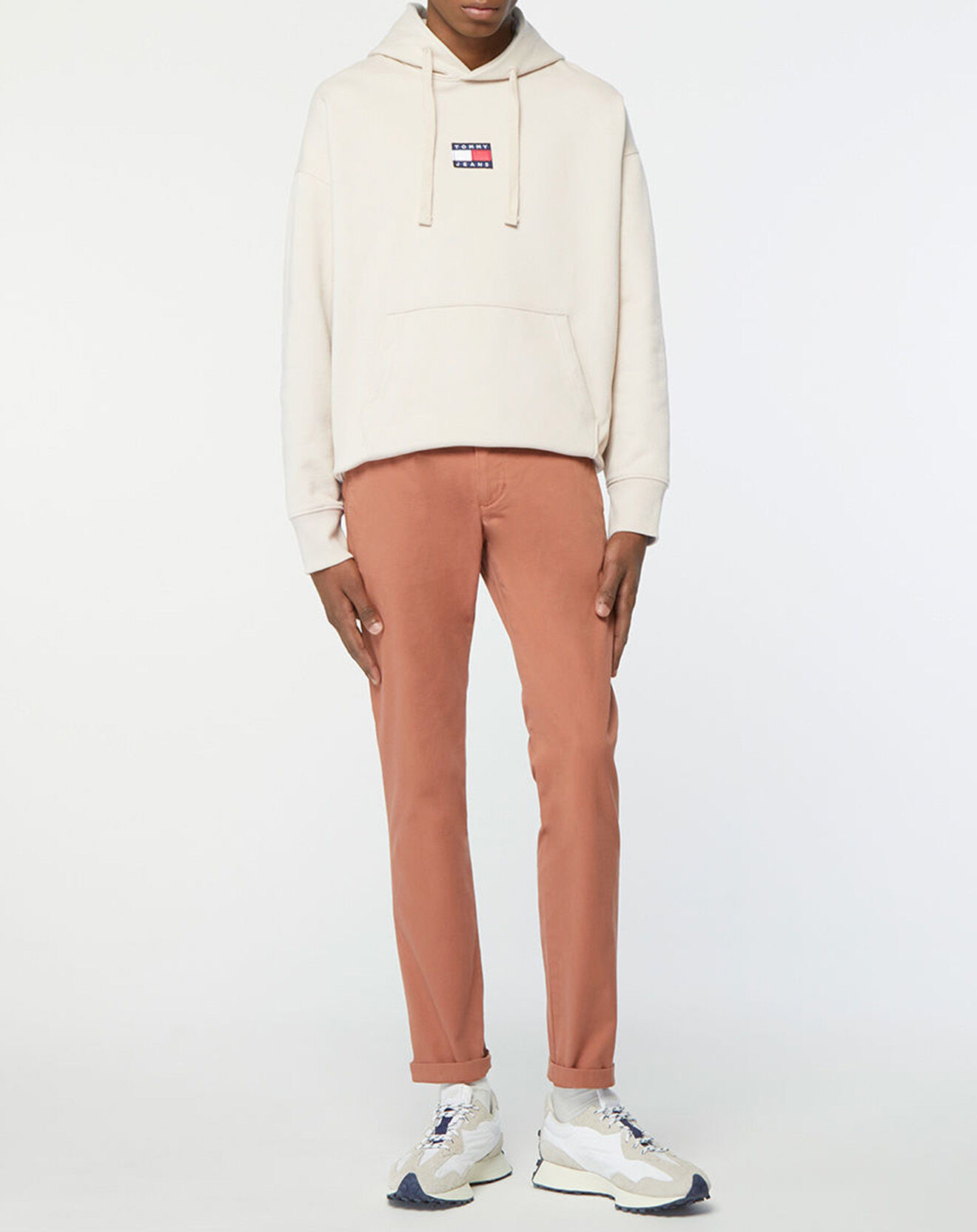 Tommy Jeans Sweat à capuche Badge écru
