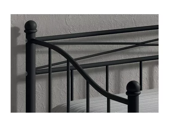 Lit banquette noir SOBLA 90x200 - Style contemporain