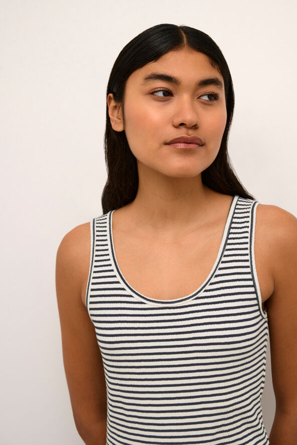 Karen by Simonsen CandaceKB Striped Tank Top Egret/night sky stripe